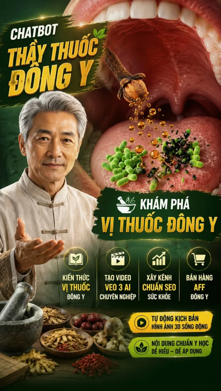 Chatbot Thầy thuốc đông y - khám phá vị thuốc đông y