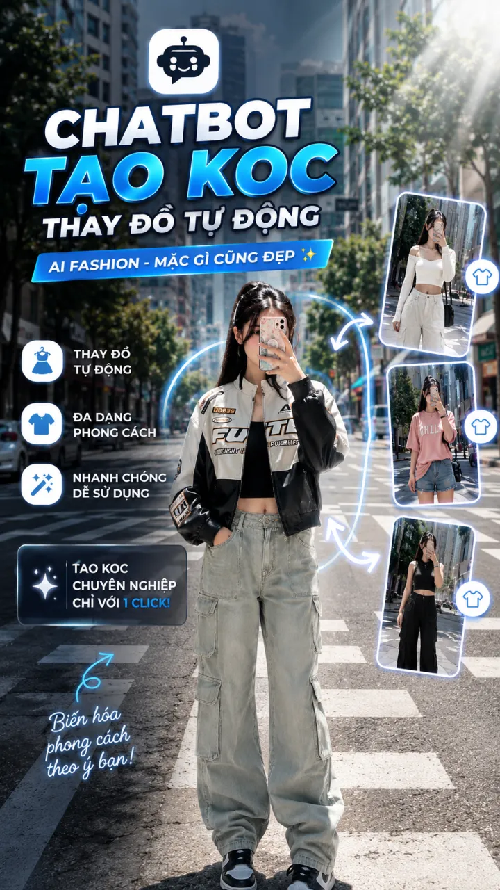 Chatbot Tạo KOC - Thay Đồ Tự Động Phong Cách Đường Phố