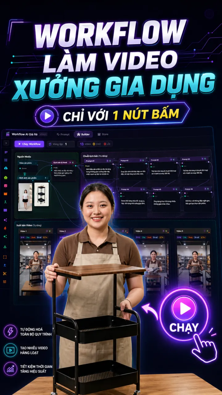 Workflow Làm Video Gia Dụng Cực Nhanh
