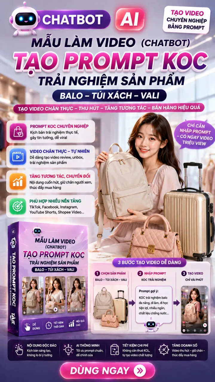 Chatbot Prompt KOC Review Sản Phẩm – Công Cụ Marketing Dành Cho Người Bán Hàng