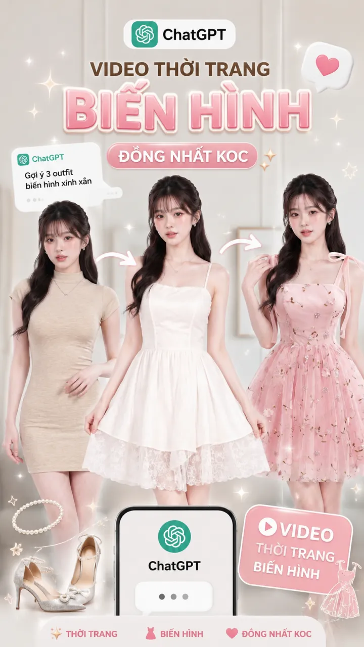 Chatbot GPT - Tạo Video Thời Trang Biến Hình Đồng Nhất KOC