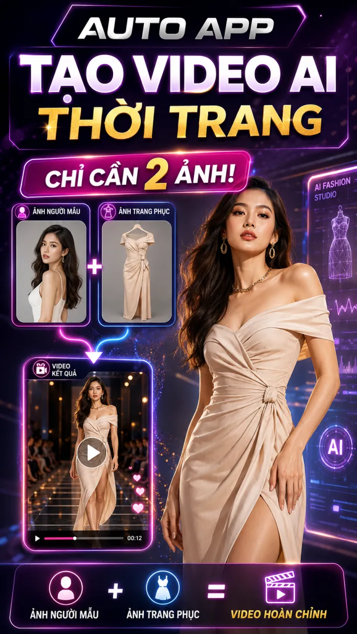 AUTO APP - Tạo Video AI Thời Trang Cực Đơn Giản