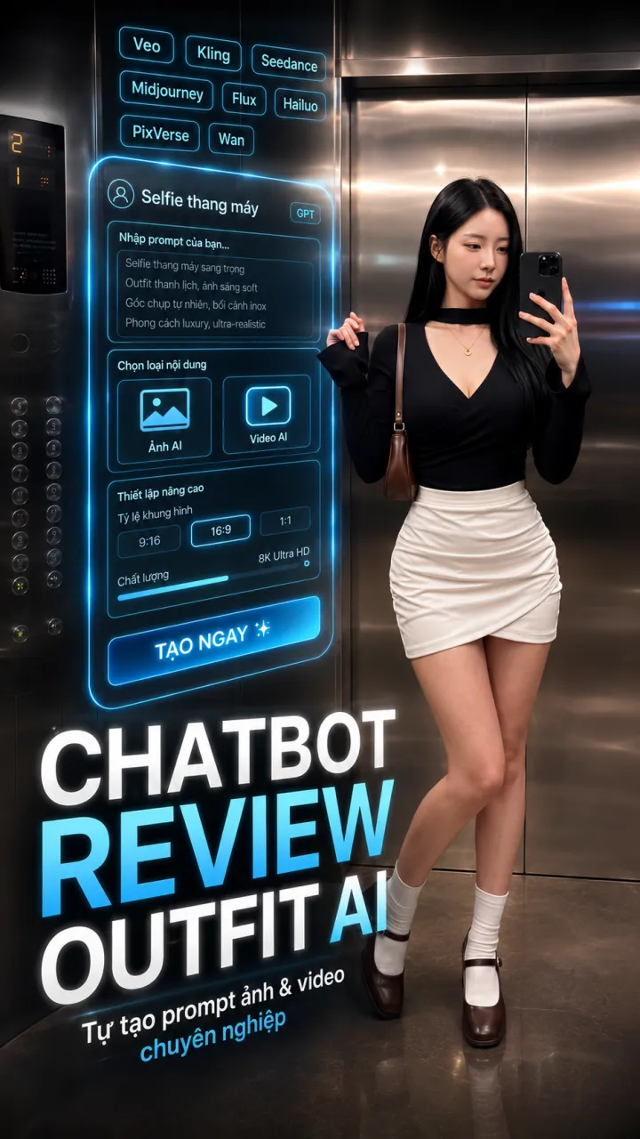 Chatbot làm video review thời trang trong thang máy