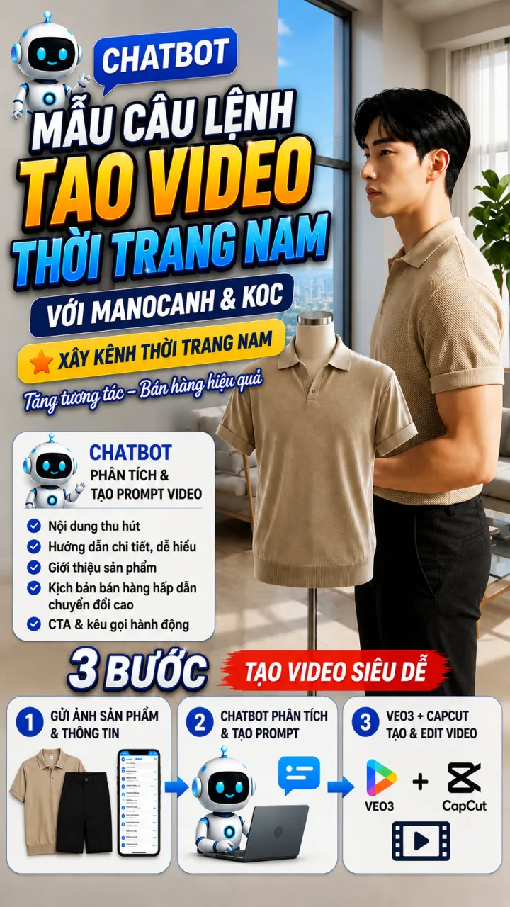 Chatbot Ma-Nơ-Canh , KOC và thời trang nam